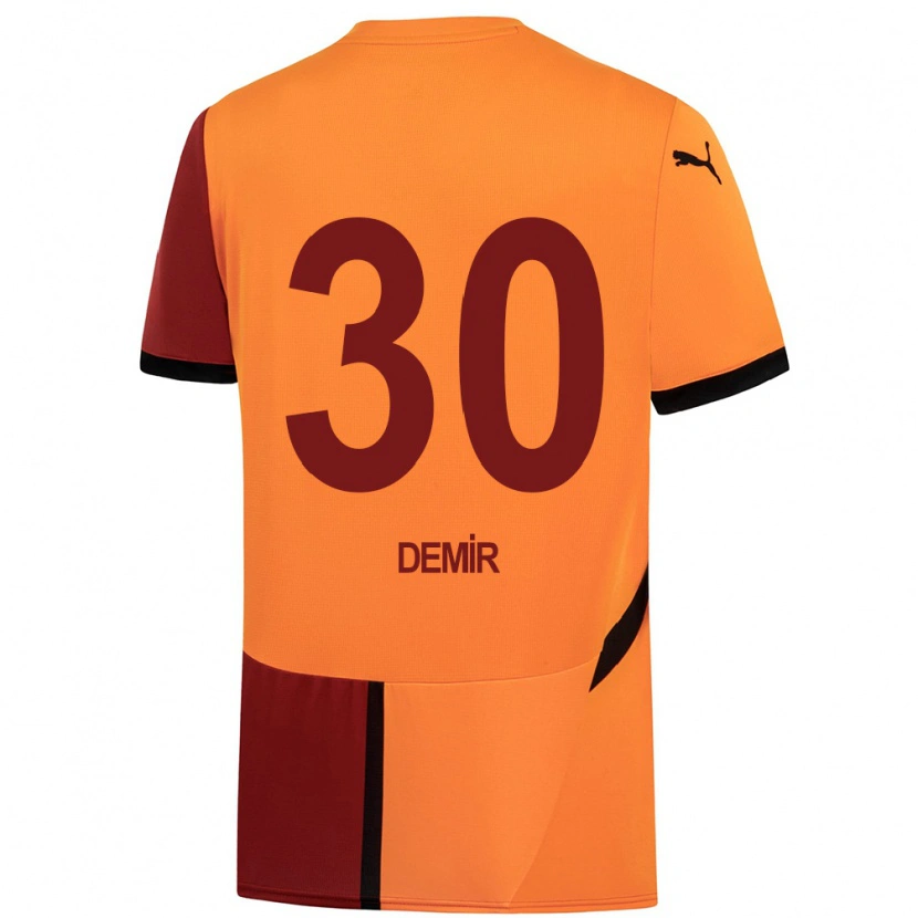 Danxen Kobiety Yusuf Demir #30 Żółty Czerwony Domowa Koszulka 2024/25 Koszulki Klubowe