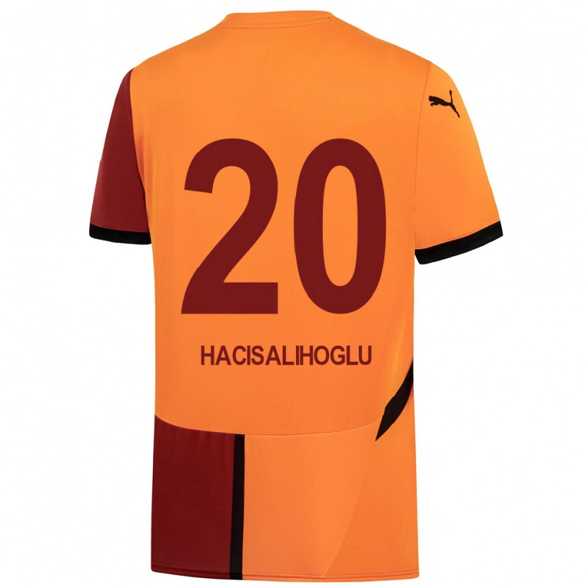 Danxen Kobiety Arda Hacısalihoğlu #20 Żółty Czerwony Domowa Koszulka 2024/25 Koszulki Klubowe
