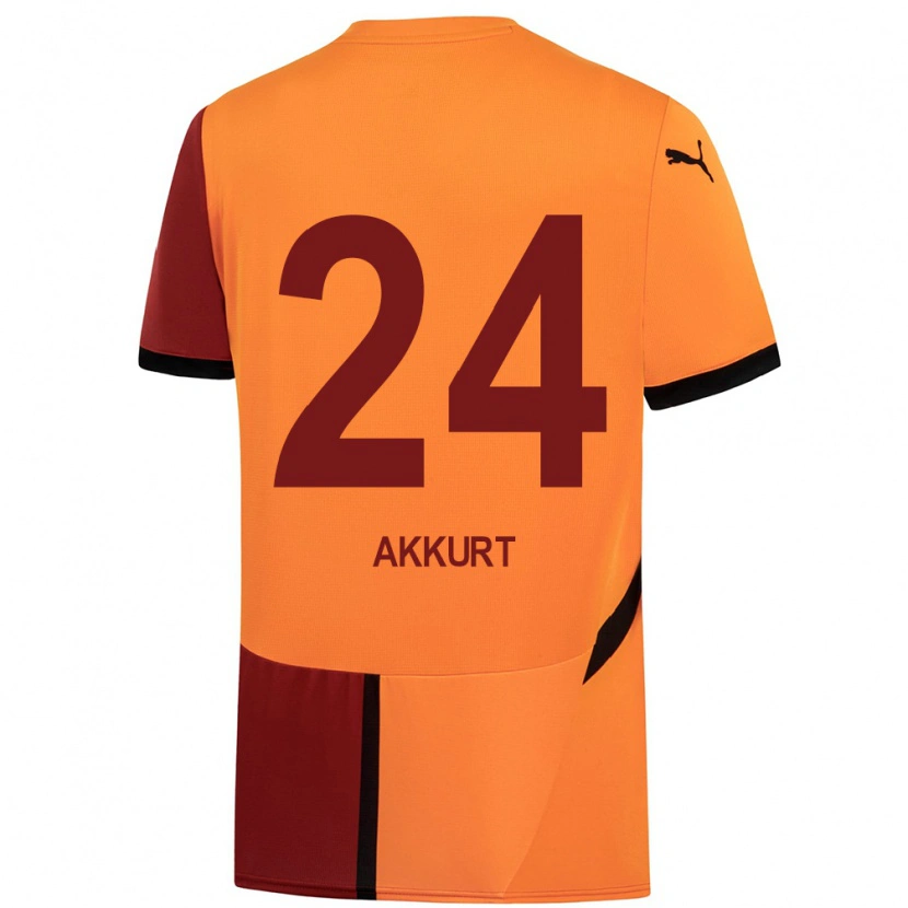 Danxen Kobiety Arzu Akkurt #24 Żółty Czerwony Domowa Koszulka 2024/25 Koszulki Klubowe