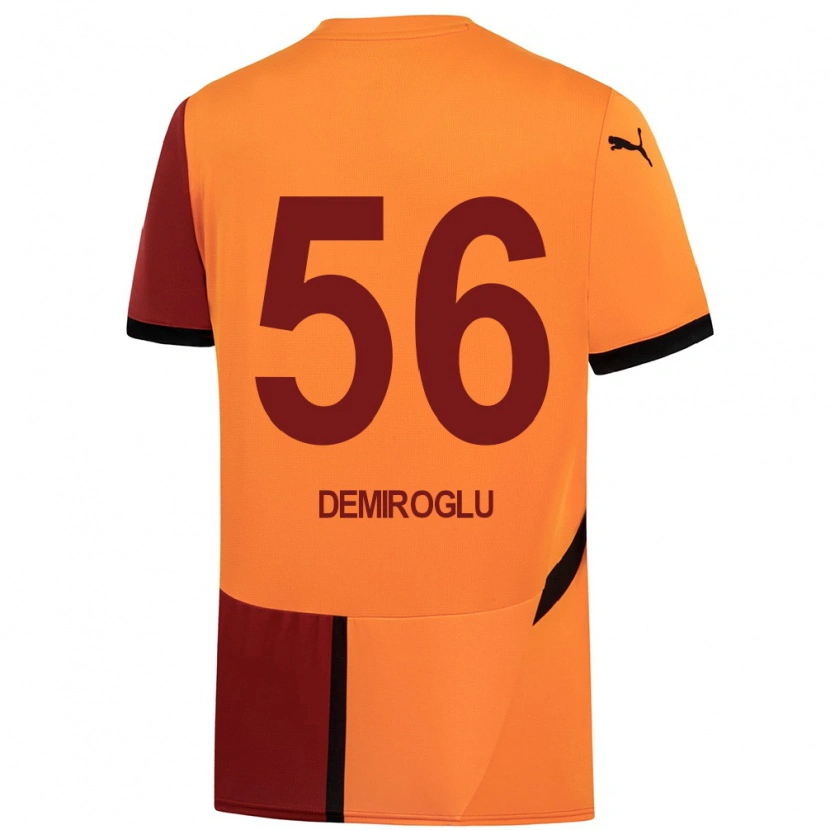 Danxen Kobiety Baran Demiroğlu #56 Żółty Czerwony Domowa Koszulka 2024/25 Koszulki Klubowe