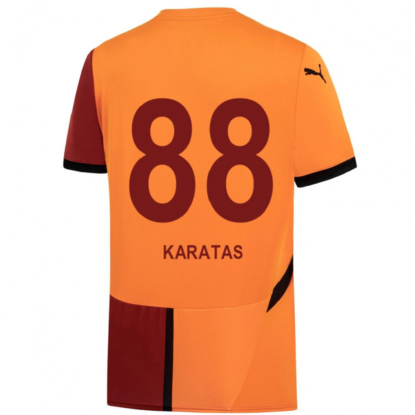 Danxen Kobiety Kazımcan Karataş #88 Żółty Czerwony Domowa Koszulka 2024/25 Koszulki Klubowe