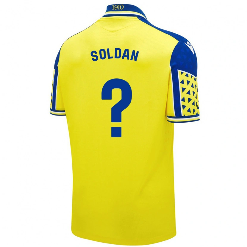 Danxen Kobiety Iván Soldán #0 Żółty Niebieski Domowa Koszulka 2024/25 Koszulki Klubowe