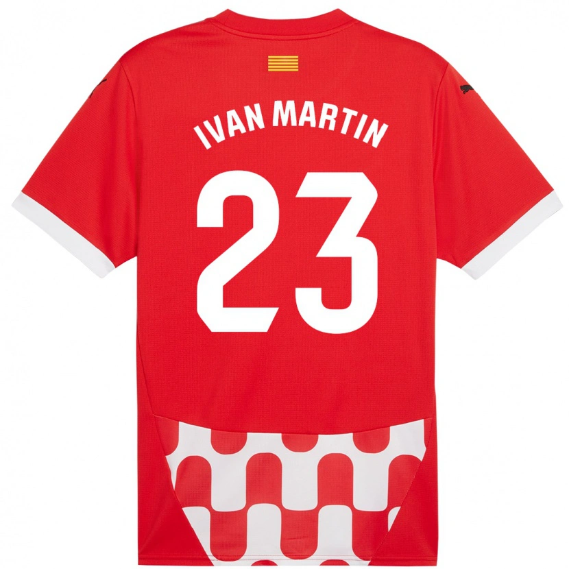 Danxen Kobiety Iván Martín #23 Czerwony Biały Domowa Koszulka 2024/25 Koszulki Klubowe