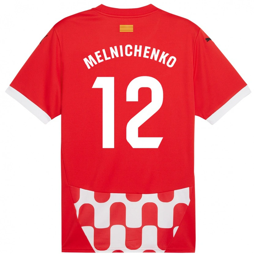 Danxen Kobiety Dmytro Melnichenko #12 Czerwony Biały Domowa Koszulka 2024/25 Koszulki Klubowe