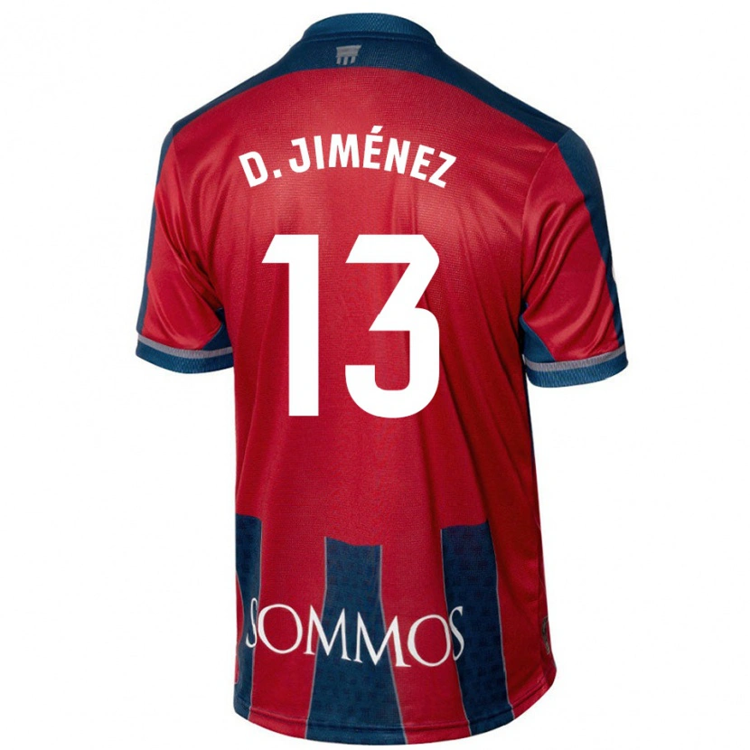Danxen Kobiety Dani Jiménez #13 Czerwony Niebieski Domowa Koszulka 2024/25 Koszulki Klubowe