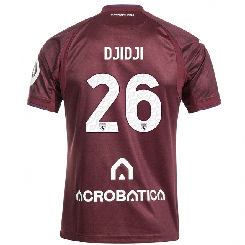 Danxen Kobiety Koffi Djidji #26 Bordowy Biały Domowa Koszulka 2024/25 Koszulki Klubowe