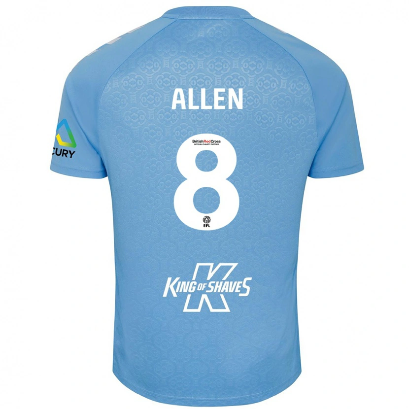 Danxen Kobiety Jamie Allen #8 Niebieski Biały Domowa Koszulka 2024/25 Koszulki Klubowe