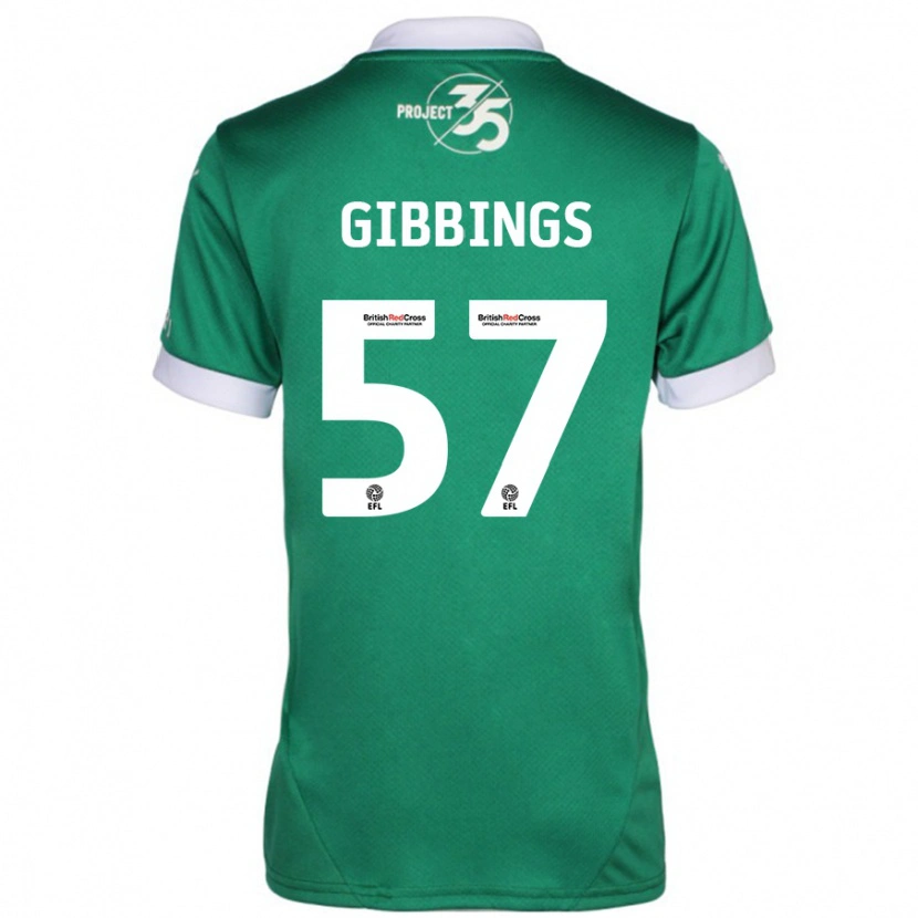 Danxen Kobiety Cole Gibbings #57 Zielony Biały Domowa Koszulka 2024/25 Koszulki Klubowe