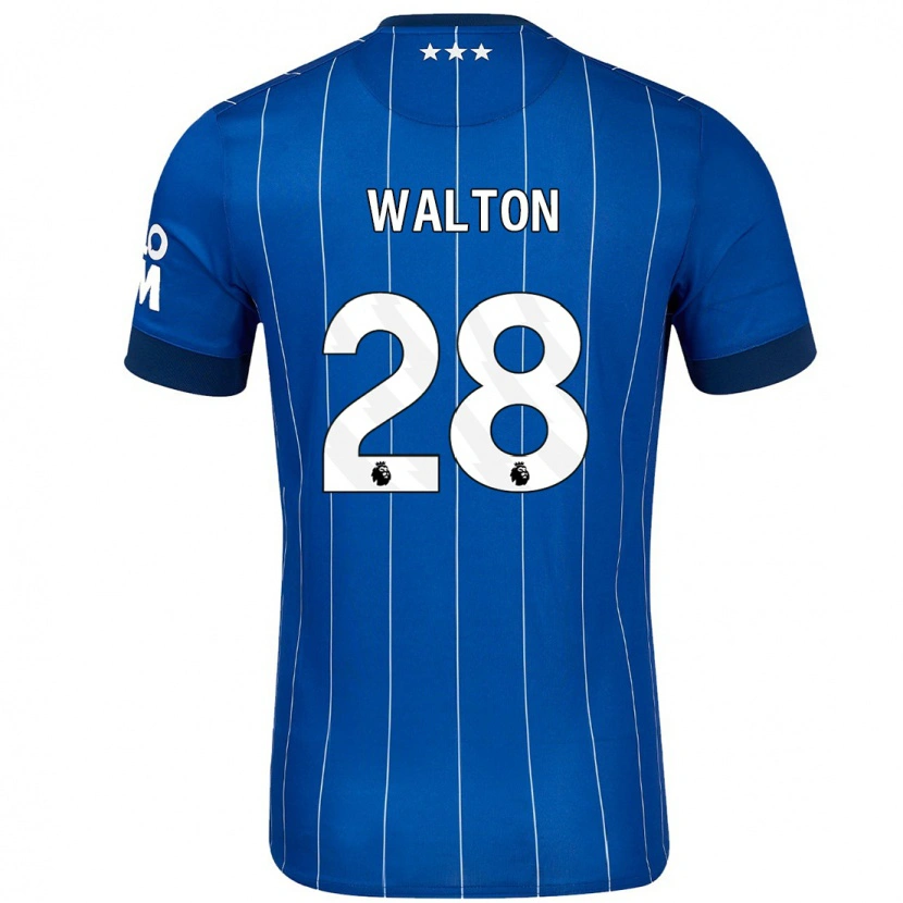 Danxen Kobiety Christian Walton #28 Granatowy Niebieski Domowa Koszulka 2024/25 Koszulki Klubowe