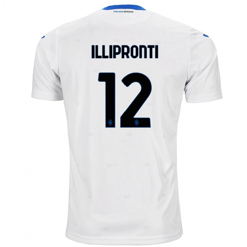 Danxen Kobiety Filippo Illipronti #12 Biały Wyjazdowa Koszulka 2024/25 Koszulki Klubowe