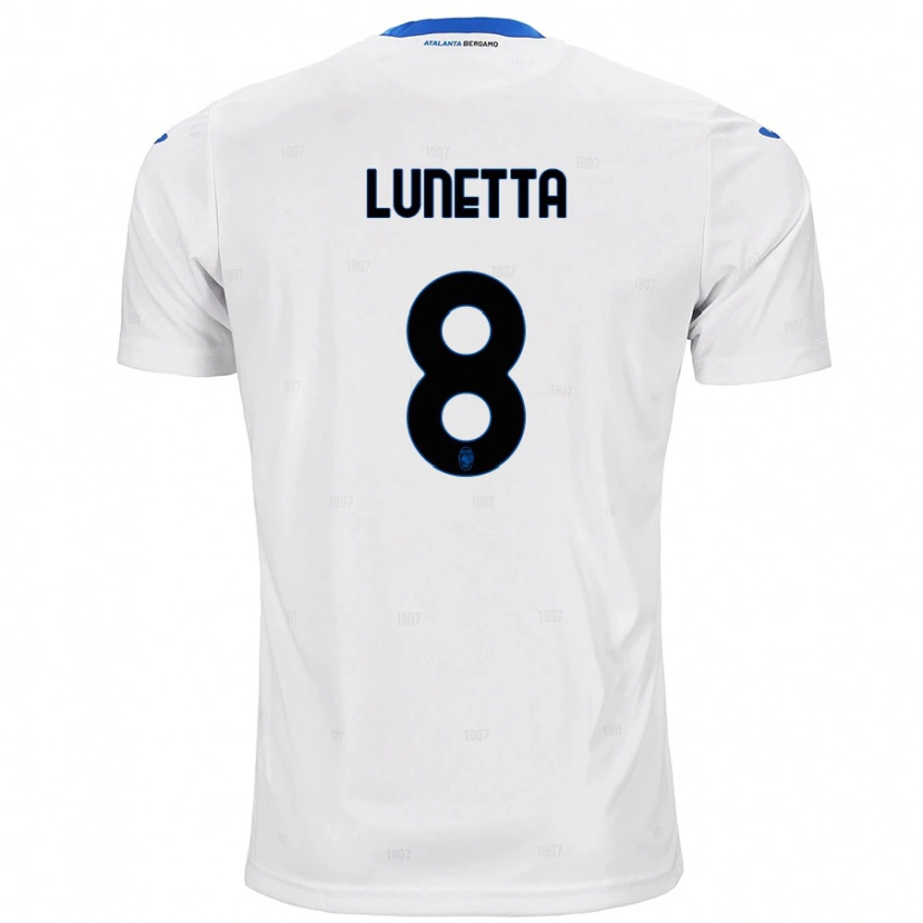 Danxen Kobiety Gabriel Lunetta #8 Biały Wyjazdowa Koszulka 2024/25 Koszulki Klubowe
