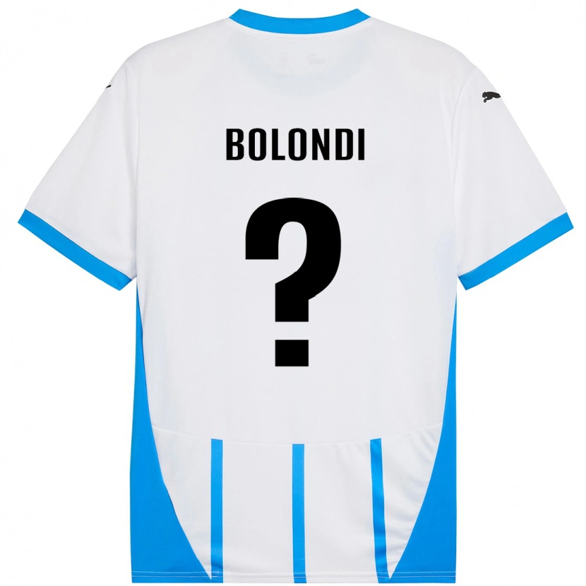 Danxen Kobiety Francesco Bolondi #0 Biały Niebieski Wyjazdowa Koszulka 2024/25 Koszulki Klubowe