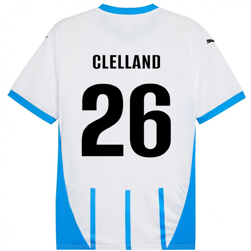 Danxen Kobiety Lana Clelland #26 Biały Niebieski Wyjazdowa Koszulka 2024/25 Koszulki Klubowe