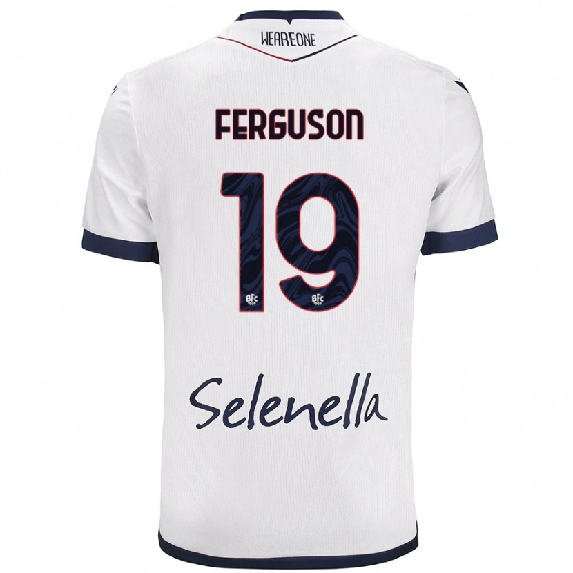 Danxen Kobiety Lewis Ferguson #19 Biały Królewski Niebieski Wyjazdowa Koszulka 2024/25 Koszulki Klubowe