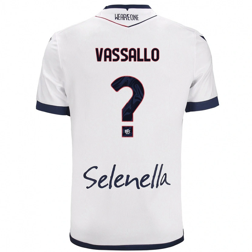 Danxen Kobiety Giacomo Vassallo #0 Biały Królewski Niebieski Wyjazdowa Koszulka 2024/25 Koszulki Klubowe