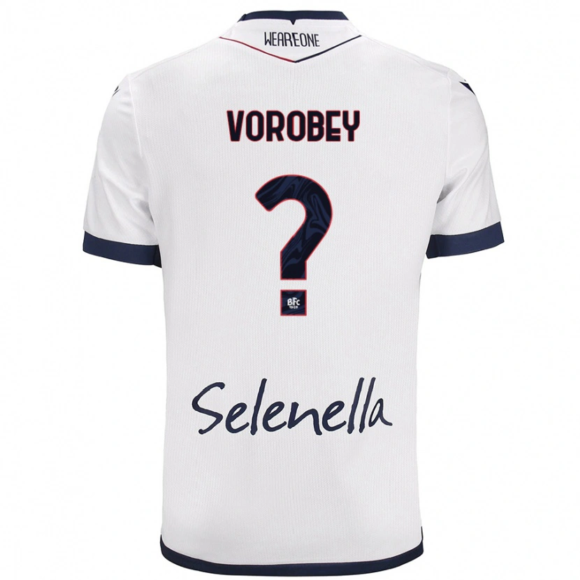 Danxen Kobiety Maksym Vorobey #0 Biały Królewski Niebieski Wyjazdowa Koszulka 2024/25 Koszulki Klubowe