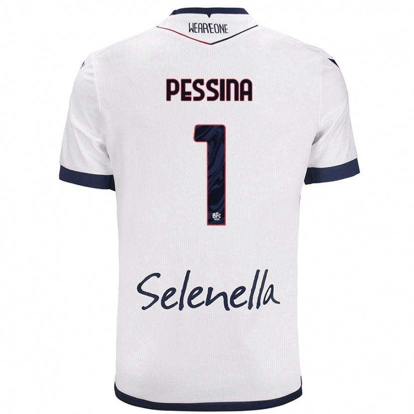 Danxen Kobiety Massimo Pessina #1 Biały Królewski Niebieski Wyjazdowa Koszulka 2024/25 Koszulki Klubowe