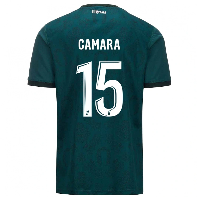 Danxen Kobiety Lamine Camara #15 Ciemnozielony Wyjazdowa Koszulka 2024/25 Koszulki Klubowe