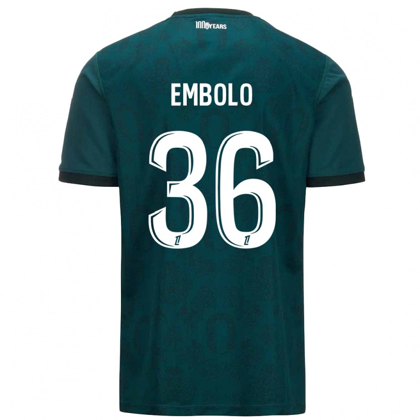 Danxen Kobiety Breel Embolo #36 Ciemnozielony Wyjazdowa Koszulka 2024/25 Koszulki Klubowe
