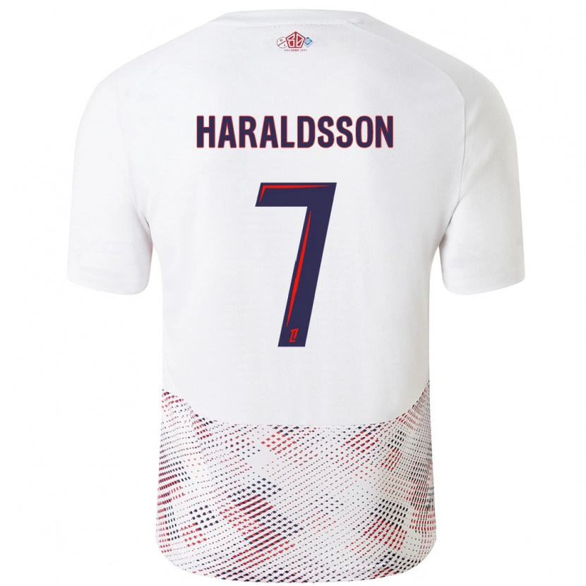 Danxen Kobiety Hákon Arnar Haraldsson #7 Biały Królewski Niebieski Wyjazdowa Koszulka 2024/25 Koszulki Klubowe