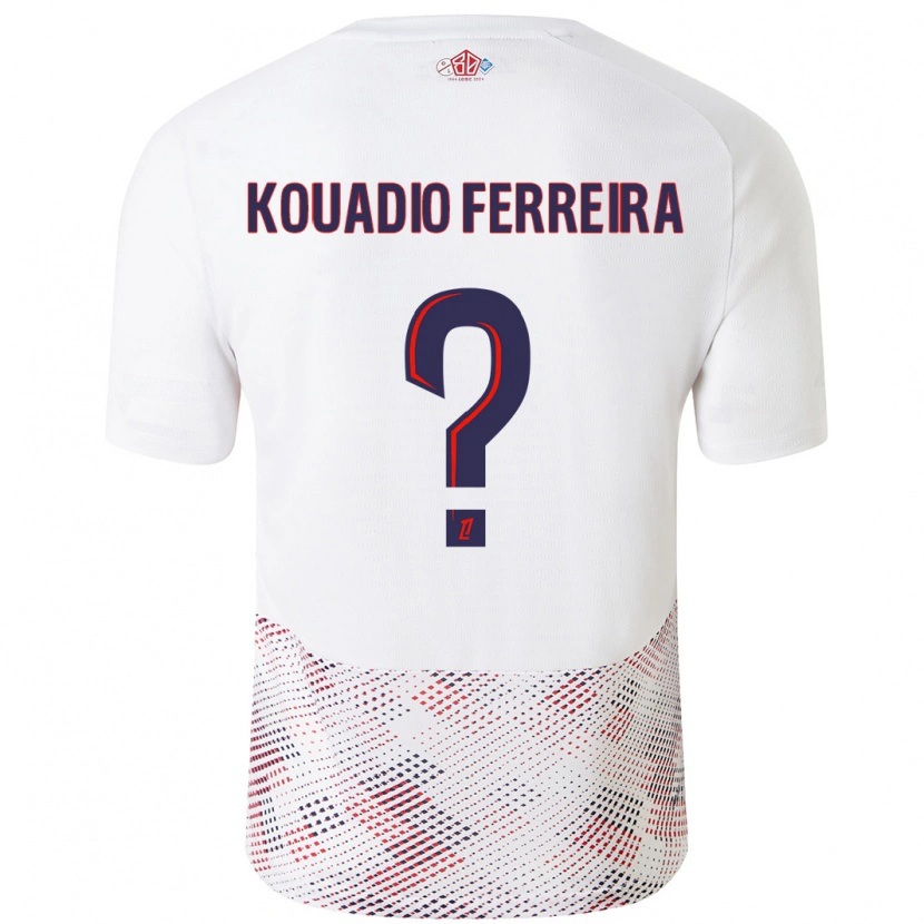 Danxen Kobiety Wilfrid Kouadio Ferreira #0 Biały Królewski Niebieski Wyjazdowa Koszulka 2024/25 Koszulki Klubowe