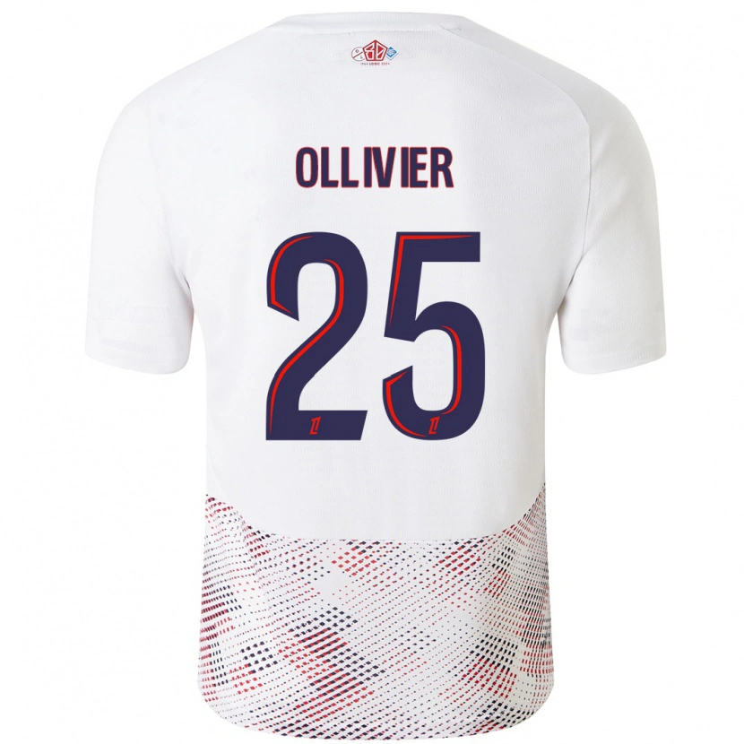 Danxen Kobiety Agathe Ollivier #25 Biały Królewski Niebieski Wyjazdowa Koszulka 2024/25 Koszulki Klubowe