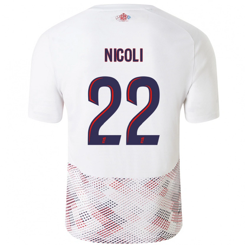 Danxen Kobiety Morgane Nicoli #22 Biały Królewski Niebieski Wyjazdowa Koszulka 2024/25 Koszulki Klubowe