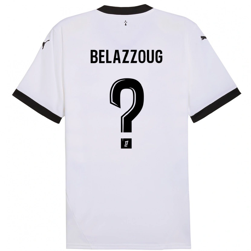 Danxen Kobiety Kilian Belazzoug #0 Biały Czarny Wyjazdowa Koszulka 2024/25 Koszulki Klubowe
