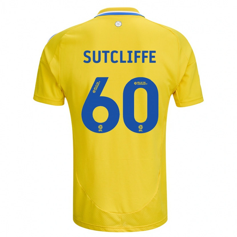Danxen Kobiety Harvey Sutcliffe #60 Żółty Niebieski Wyjazdowa Koszulka 2024/25 Koszulki Klubowe