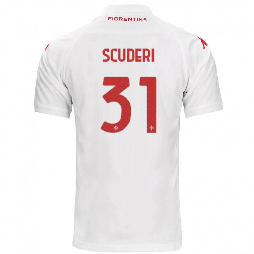 Danxen Kobiety Giulio Scuderi #31 Biały Wyjazdowa Koszulka 2024/25 Koszulki Klubowe