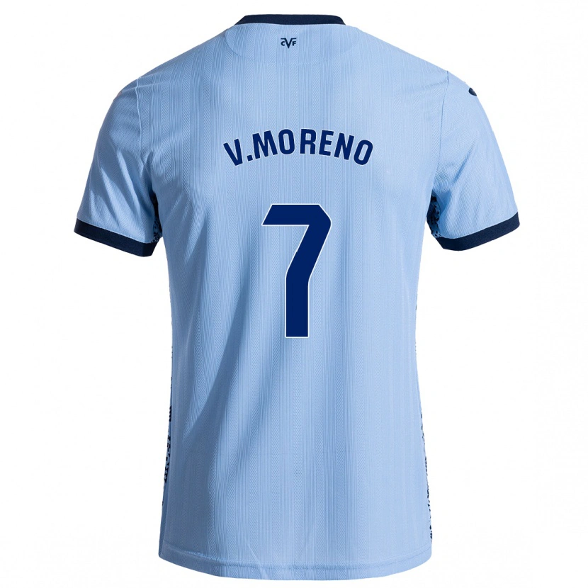 Danxen Kobiety Víctor Moreno #7 Błękit Nieba Wyjazdowa Koszulka 2024/25 Koszulki Klubowe