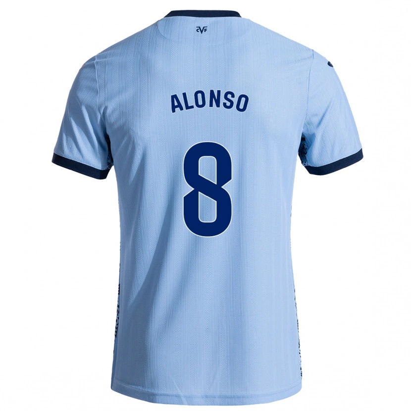 Danxen Kobiety Rodri Alonso #8 Błękit Nieba Wyjazdowa Koszulka 2024/25 Koszulki Klubowe