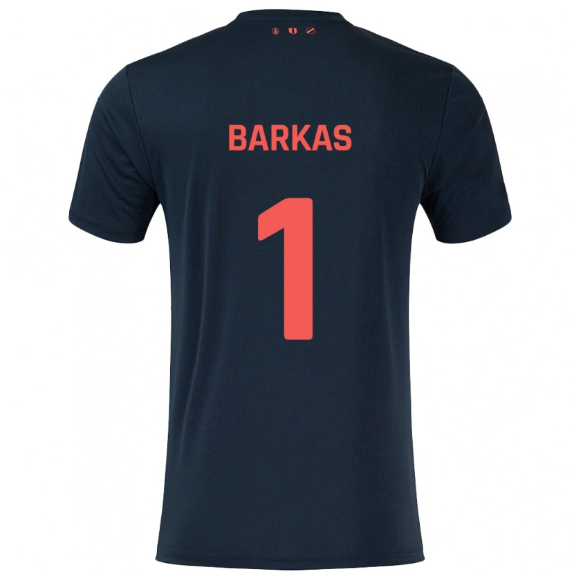 Danxen Kobiety Vasilios Barkas #1 Czarny Czerwony Wyjazdowa Koszulka 2024/25 Koszulki Klubowe