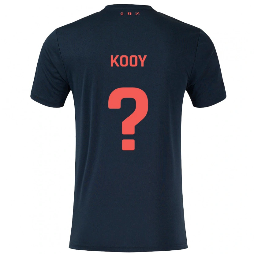 Danxen Kobiety Wessel Kooy #0 Czarny Czerwony Wyjazdowa Koszulka 2024/25 Koszulki Klubowe