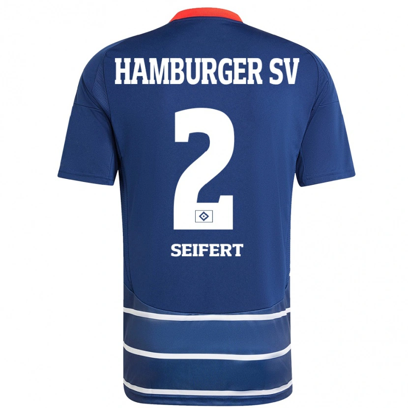Danxen Kobiety Luis Seifert #2 Ciemnoniebieski Wyjazdowa Koszulka 2024/25 Koszulki Klubowe