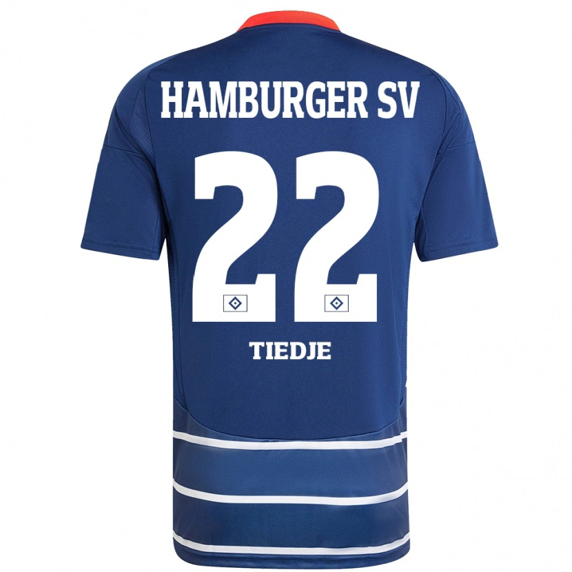 Danxen Kobiety Patrick Tiedje #22 Ciemnoniebieski Wyjazdowa Koszulka 2024/25 Koszulki Klubowe