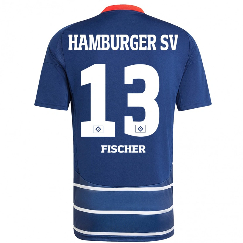 Danxen Kobiety Antonia Fischer #13 Ciemnoniebieski Wyjazdowa Koszulka 2024/25 Koszulki Klubowe
