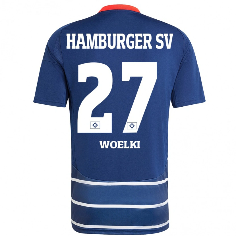 Danxen Kobiety Amelie Woelki #27 Ciemnoniebieski Wyjazdowa Koszulka 2024/25 Koszulki Klubowe