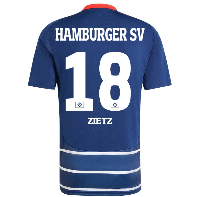 Danxen Kobiety Kimberly Zietz #18 Ciemnoniebieski Wyjazdowa Koszulka 2024/25 Koszulki Klubowe