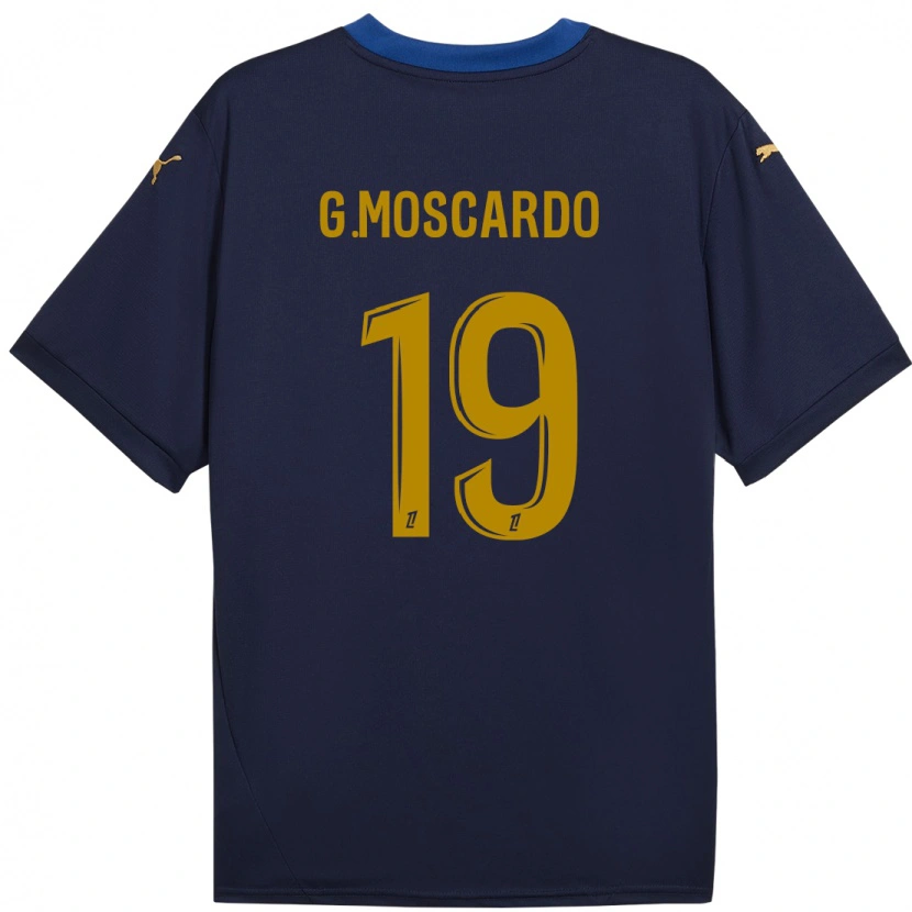 Danxen Kobiety Gabriel Moscardo #19 Granatowy Złoty Wyjazdowa Koszulka 2024/25 Koszulki Klubowe