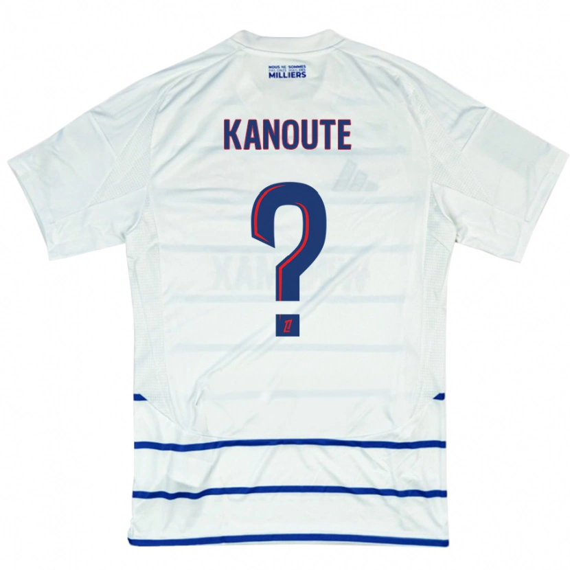 Danxen Kobiety Mahamadou Kanouté #0 Biały Niebieski Wyjazdowa Koszulka 2024/25 Koszulki Klubowe