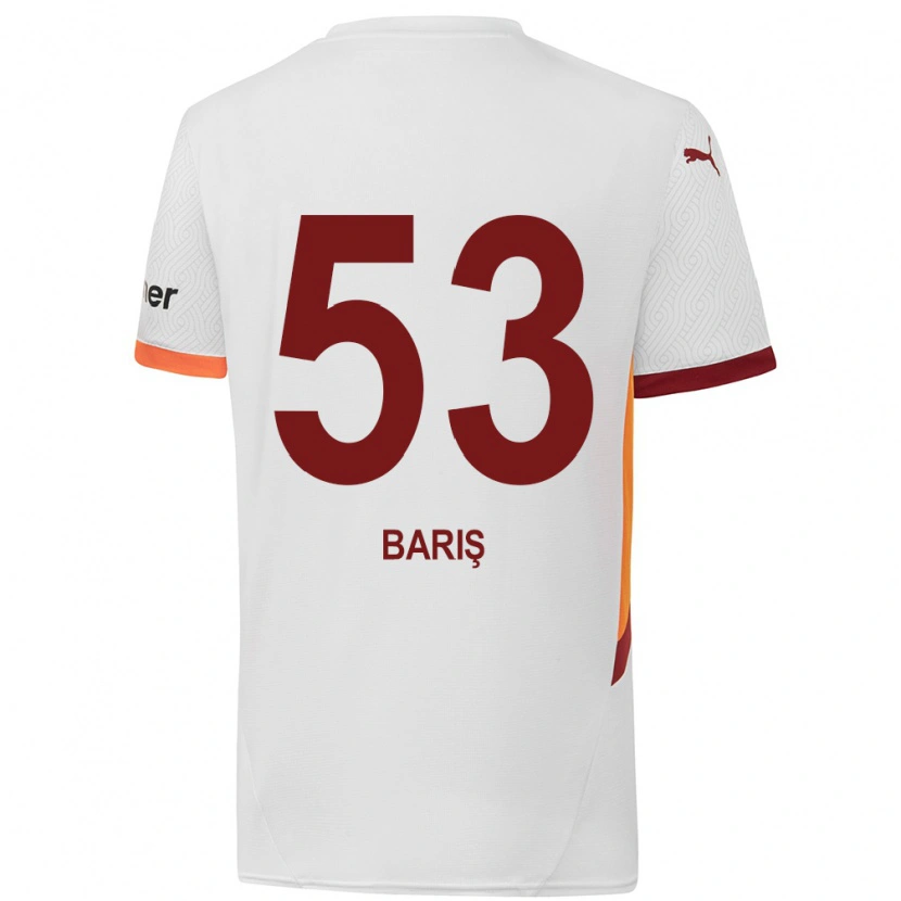 Danxen Kobiety Barış Alper Yılmaz #53 Biały Żółty Czerwony Wyjazdowa Koszulka 2024/25 Koszulki Klubowe