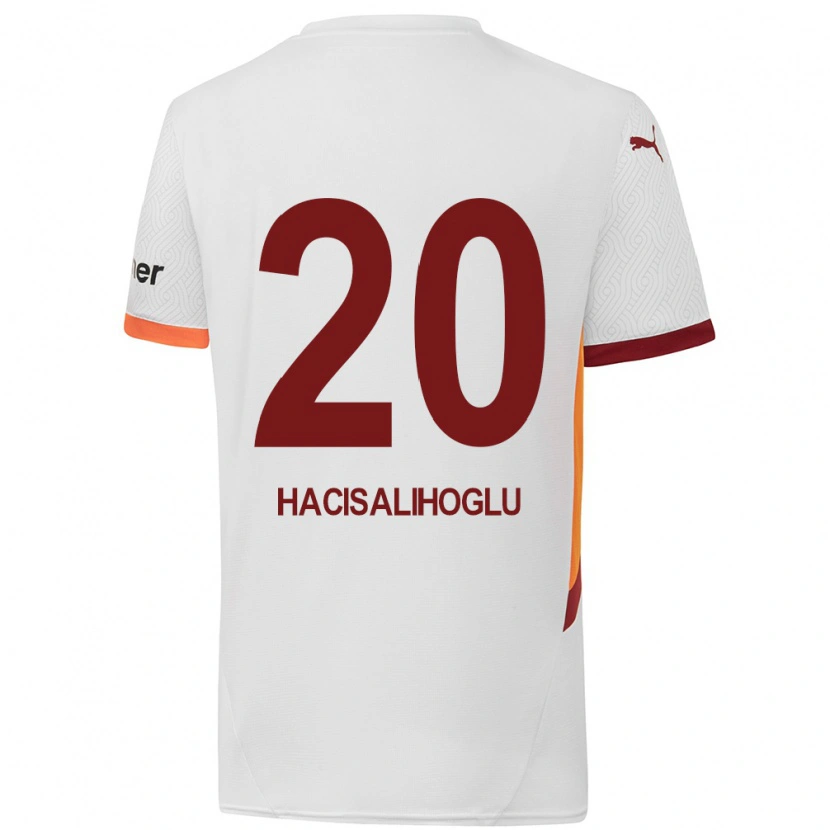 Danxen Kobiety Arda Hacısalihoğlu #20 Biały Żółty Czerwony Wyjazdowa Koszulka 2024/25 Koszulki Klubowe