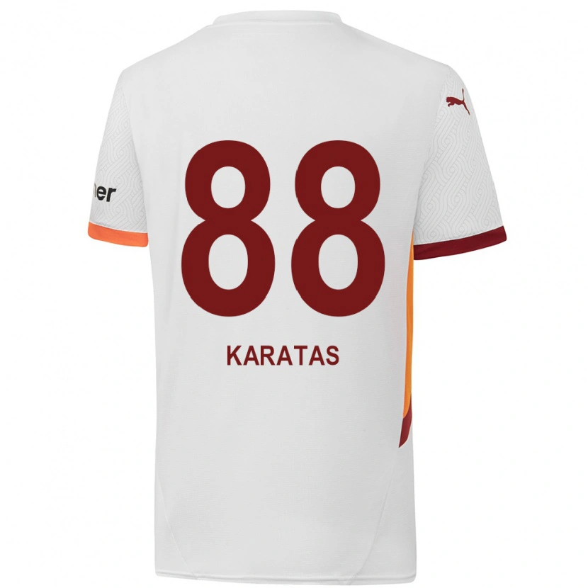 Danxen Kobiety Kazımcan Karataş #88 Biały Żółty Czerwony Wyjazdowa Koszulka 2024/25 Koszulki Klubowe