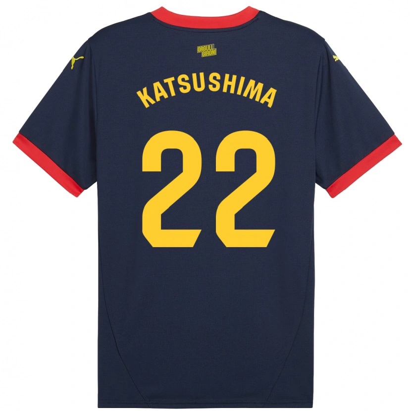 Danxen Kobiety Shinnosuke Katsushima #22 Granatowy Czerwony Wyjazdowa Koszulka 2024/25 Koszulki Klubowe