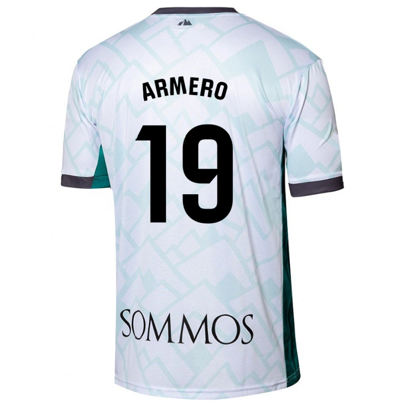 Danxen Kobiety Sergi Armero #19 Biały Zielony Wyjazdowa Koszulka 2024/25 Koszulki Klubowe