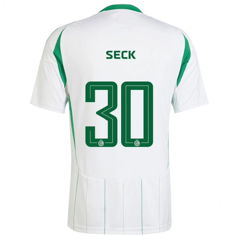 Danxen Kobiety Abdoulaye Seck #30 Biały Zielony Wyjazdowa Koszulka 2024/25 Koszulki Klubowe