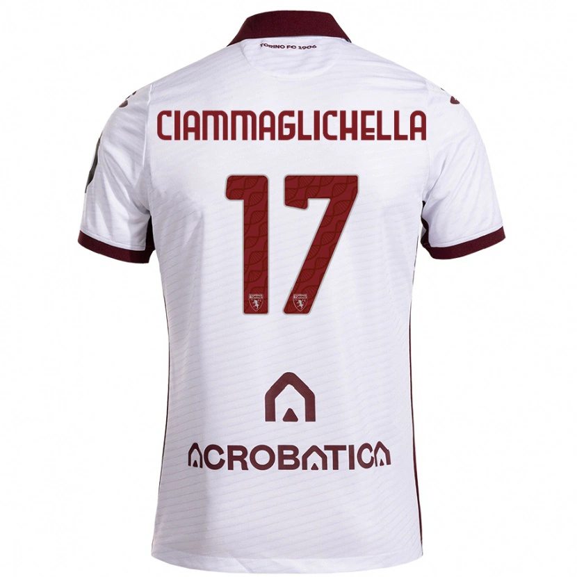 Danxen Kobiety Aaron Ciammaglichella #17 Biały Kasztanowy Wyjazdowa Koszulka 2024/25 Koszulki Klubowe