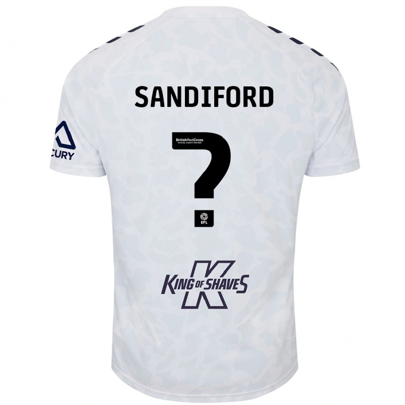 Danxen Kobiety Greg Sandiford #0 Biały Wyjazdowa Koszulka 2024/25 Koszulki Klubowe