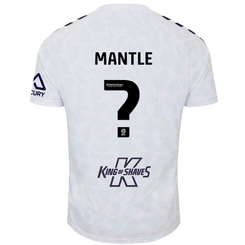 Danxen Kobiety David Mantle #0 Biały Wyjazdowa Koszulka 2024/25 Koszulki Klubowe